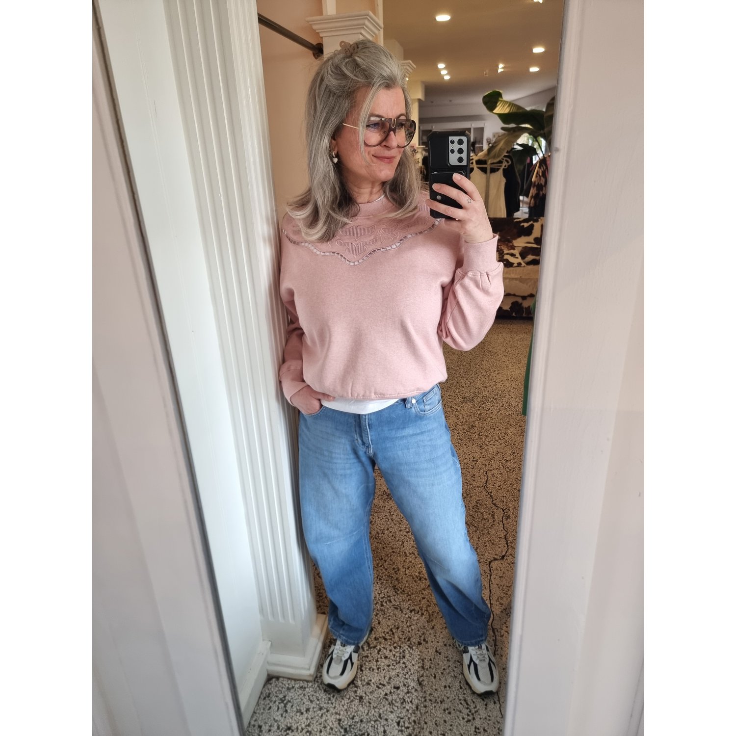 Pulz PZAnastasia Sweater Zilver Roze - Afbeelding 7
