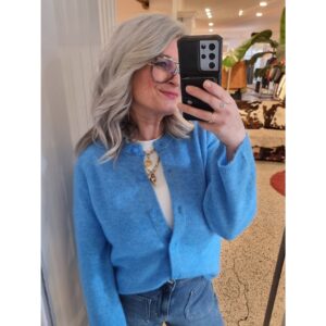 Selected Women SLWLulu New LS Knit Vest Hel Blauw