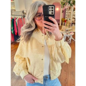 Fluresk Marena Franje Jaket Geel