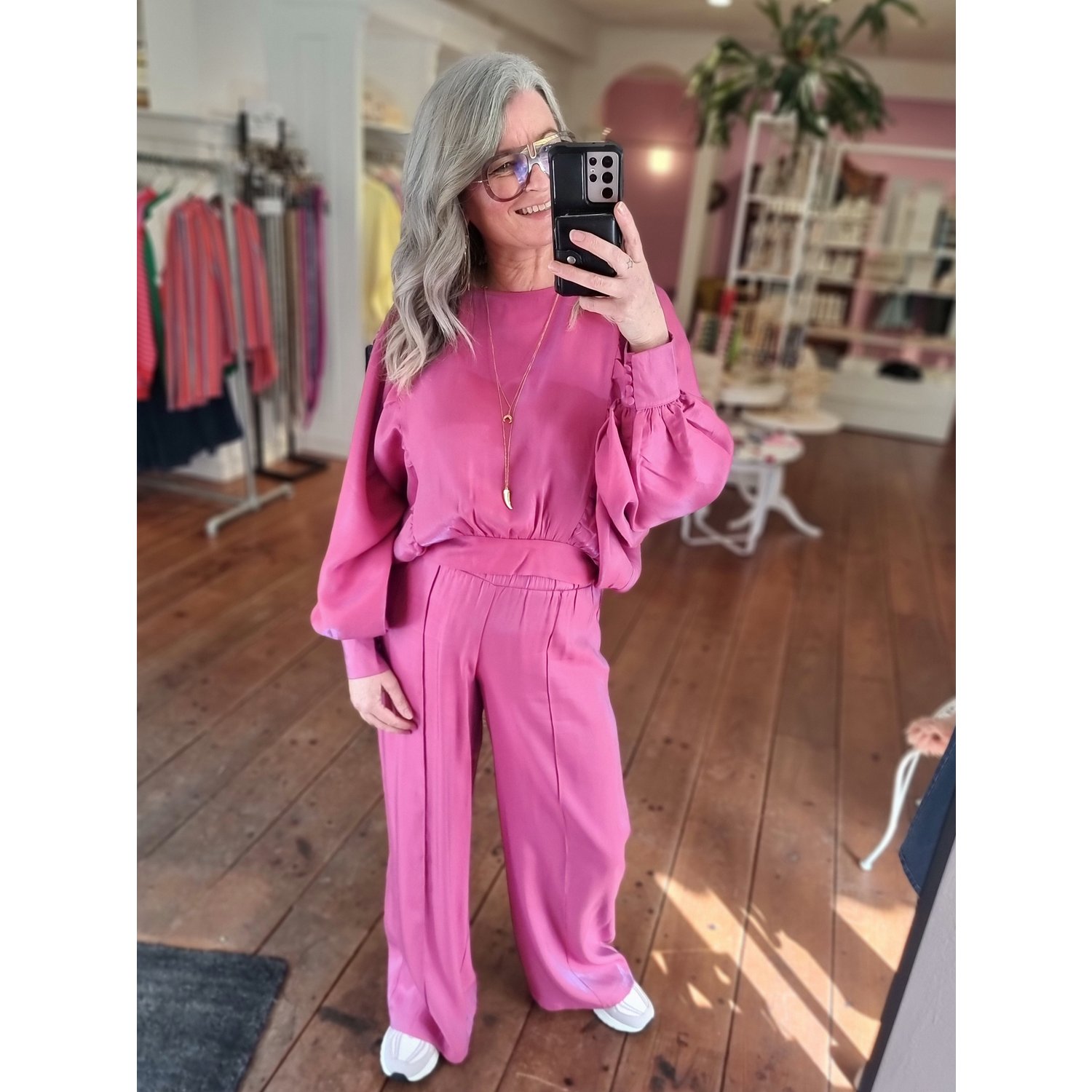 Fluresk Loretta Pants Fuchsia Roze