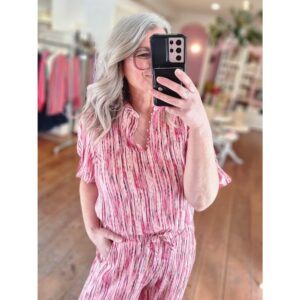 Fluresk Odalys Blouse Top Rood Roze