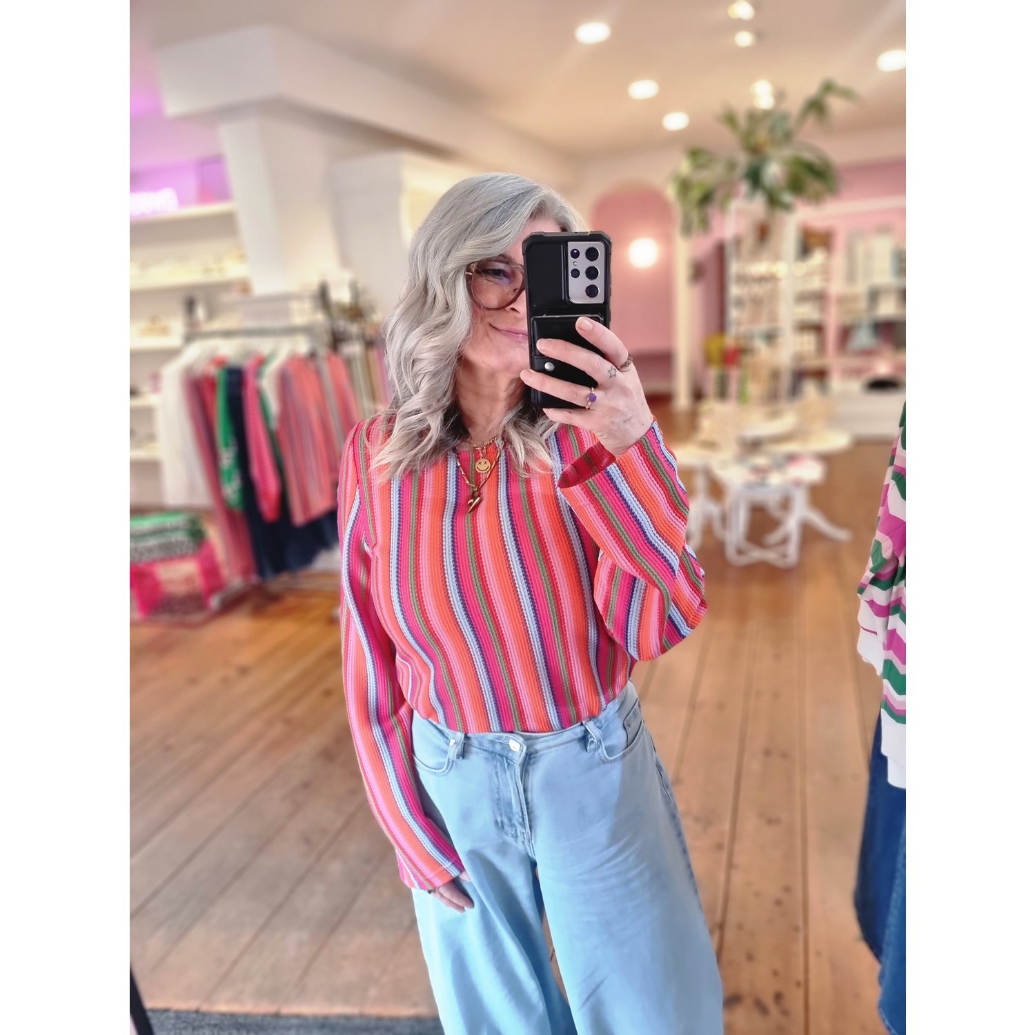 ICHI IHLibella Striped Top Multicolor