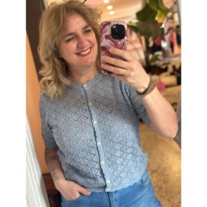 Selected SLFSofia 2/4 Knit Vest Licht Blauw