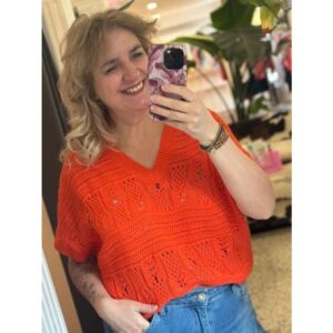 B.young BYNero V Hals Top Fiesta Rood