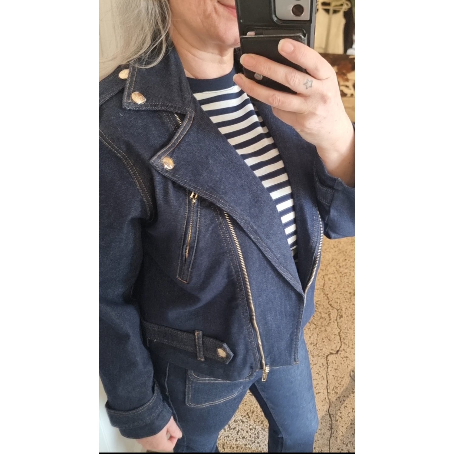 Pulz PZChel Biker Jacket Donker Blauw - Afbeelding 14