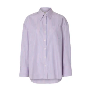 Selected SLFHotel Amour Oversized Blouse Roze Blauw