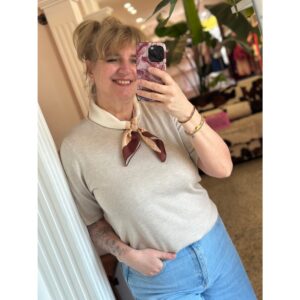 ICHI IHLuls O-Neck SS Melange Beige