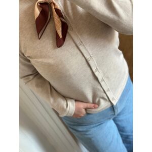 ICHI IHLuls O-Neck Vest Melange Beige