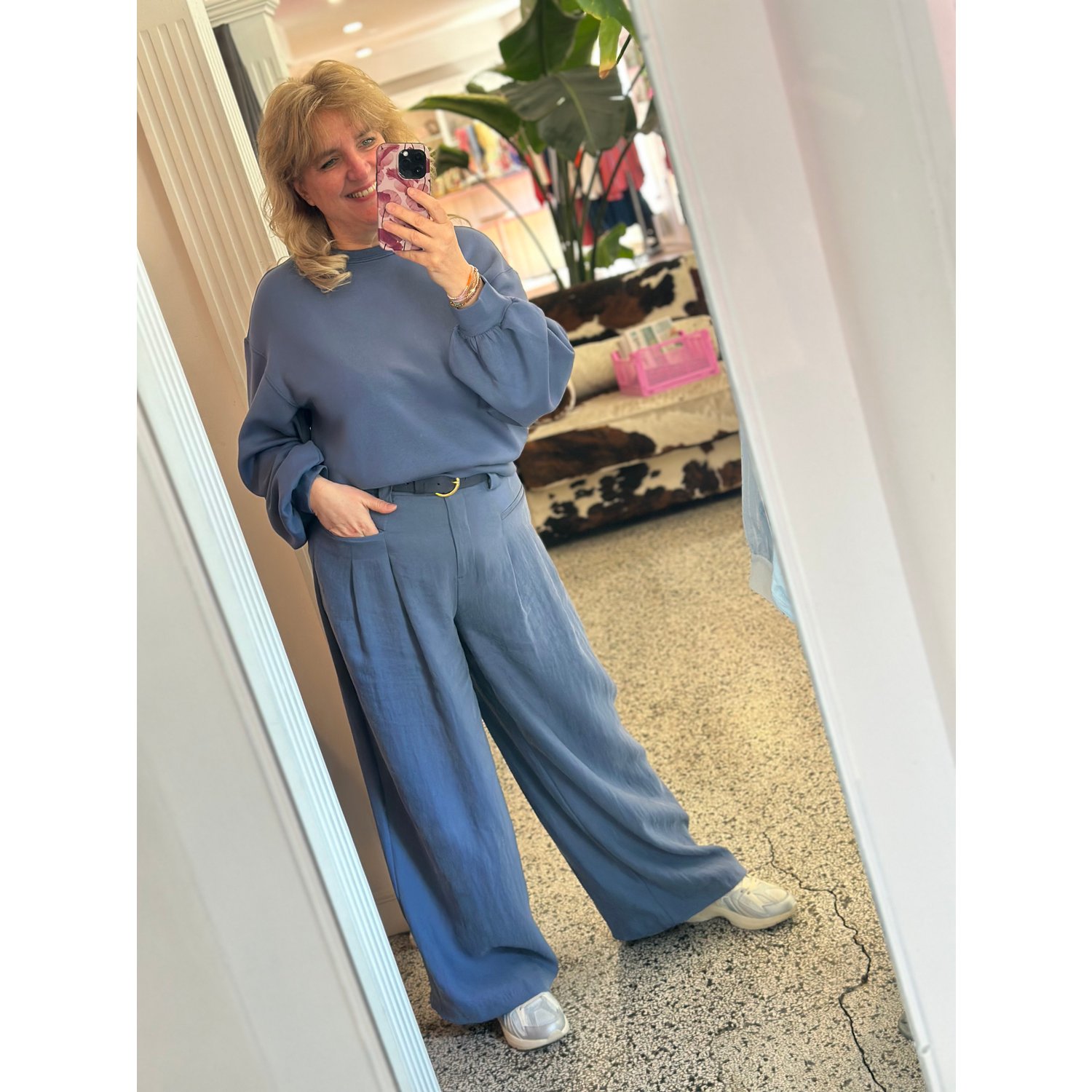 MSCH Copenhagen MSCHBrionna Ima Q Sweater Blauw - Afbeelding 4