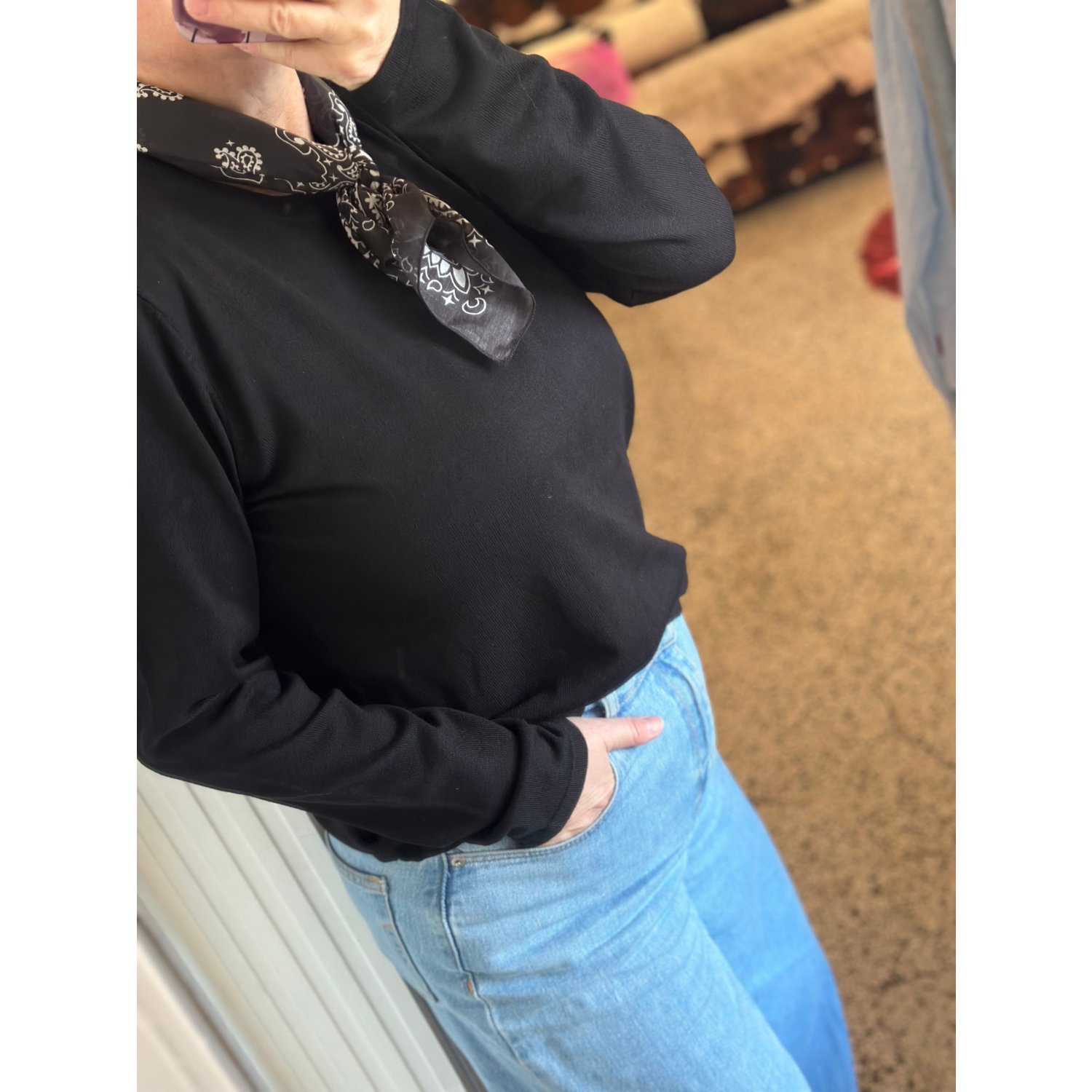 ICHI IHLuls O-Neck LS Zwart - Afbeelding 7