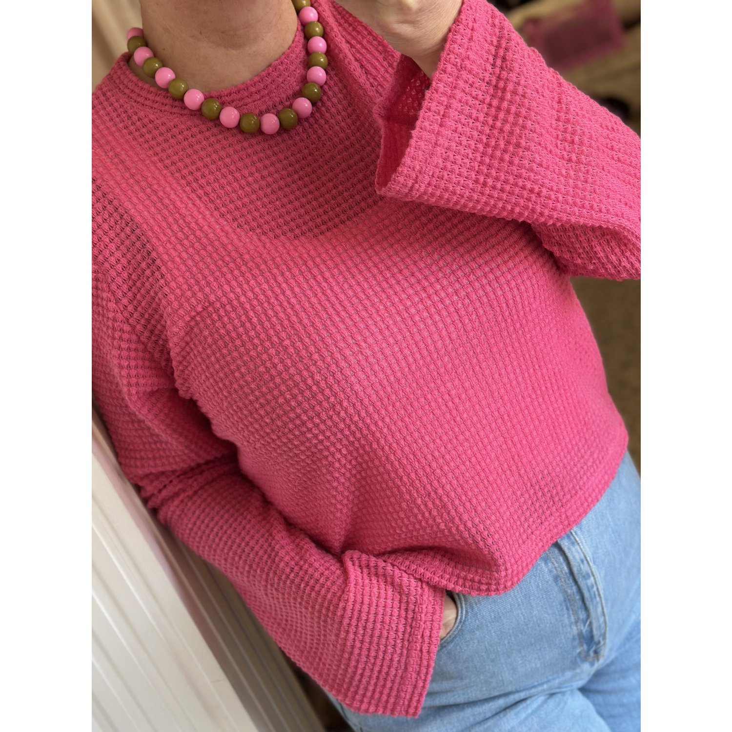 Fluresk Mie Sweater Roze - Afbeelding 4