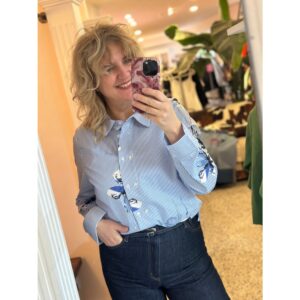 Culture CUbrila Flower Blouse Blauw