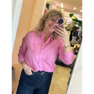 Culture CUclover Flower Blouse Roze