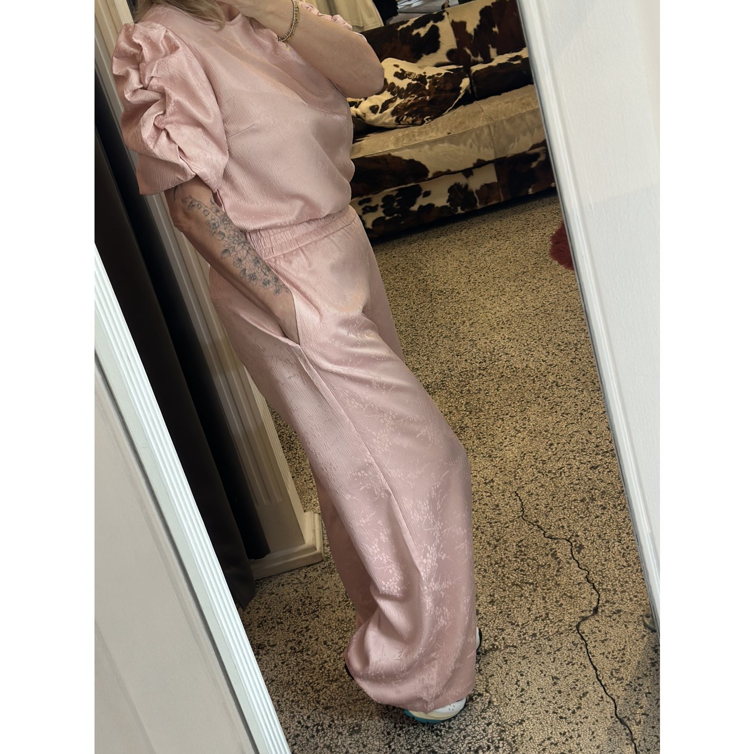 Fluresk Zoelle Flower Pants Pastel Oranje - Afbeelding 7