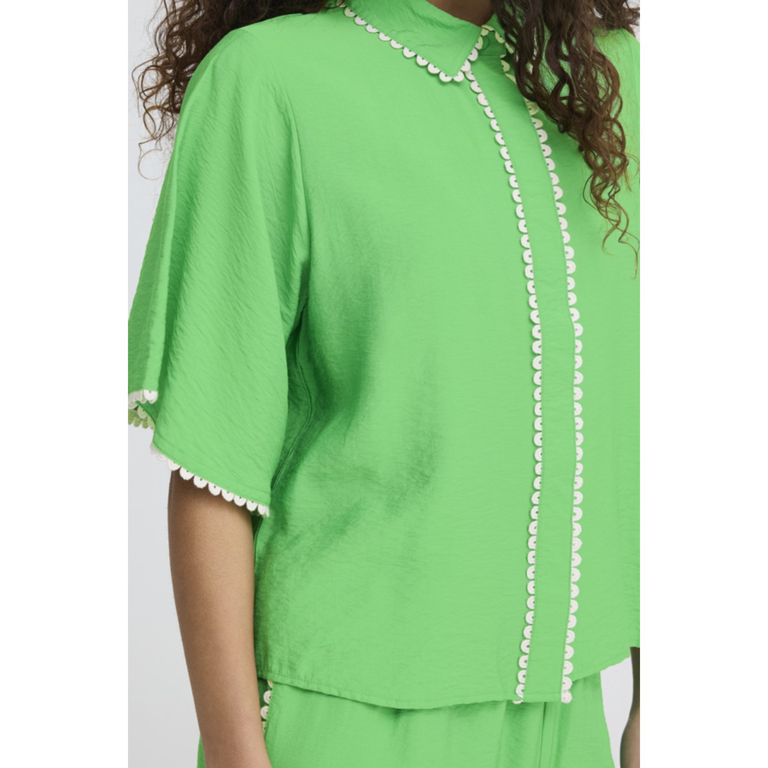 ICHI IHLeni Blouse Groen - Afbeelding 4