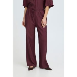 ICHI IHFalura Solid Pants Burgundy Rood