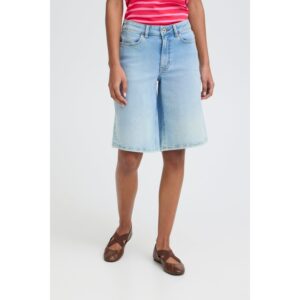 ICHI IHYwiggy Bermuda Jeans Licht Blauw