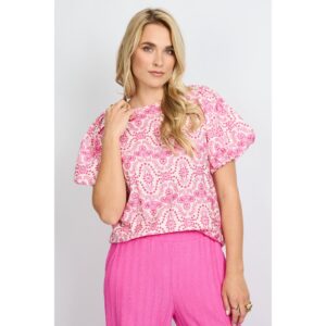 Fluresk Abbi Top Offwhite Roze