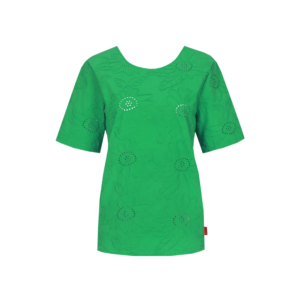 Fluresk Mae Broderie T-shirt Groen