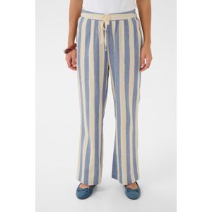 Culture CUKapina Culotte Pants Gestreept Blauw Wit