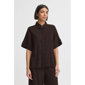 Pulz PZLuca Boxy Blouse Bruin