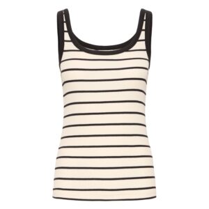 Pulz PZAllesia Striped Top Zwart Wit
