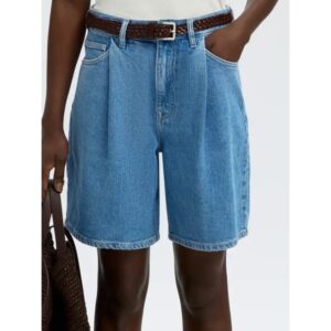 Selected SLFWide Merle-Kori HW Jeans Shorts Licht Blauw