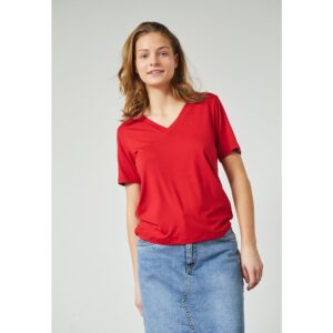 Sisters Point Pidan V Hals T-shirt Rood