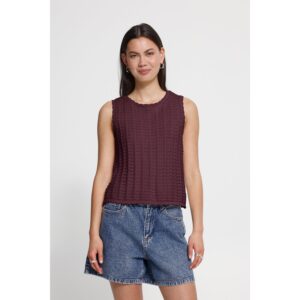 ICHI IHDosia WA Crochet Top Wijn Rood