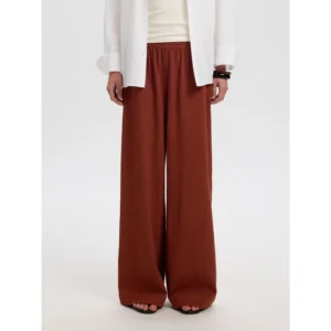 Selected Women SLFFinnie MW Wide Pants Roest Bruin