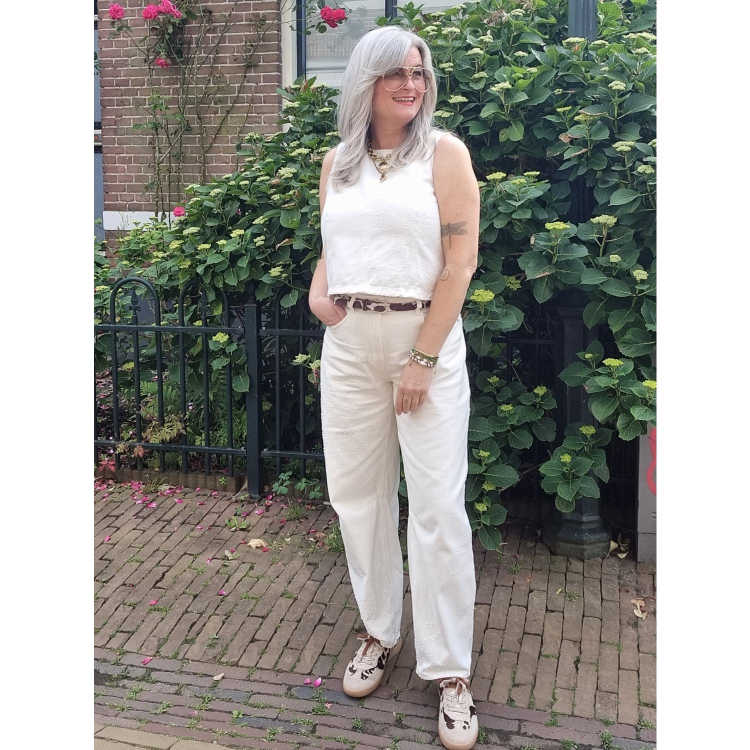 MSCH Copenhagen Dexter Barrel Pants Room Wit - Afbeelding 7