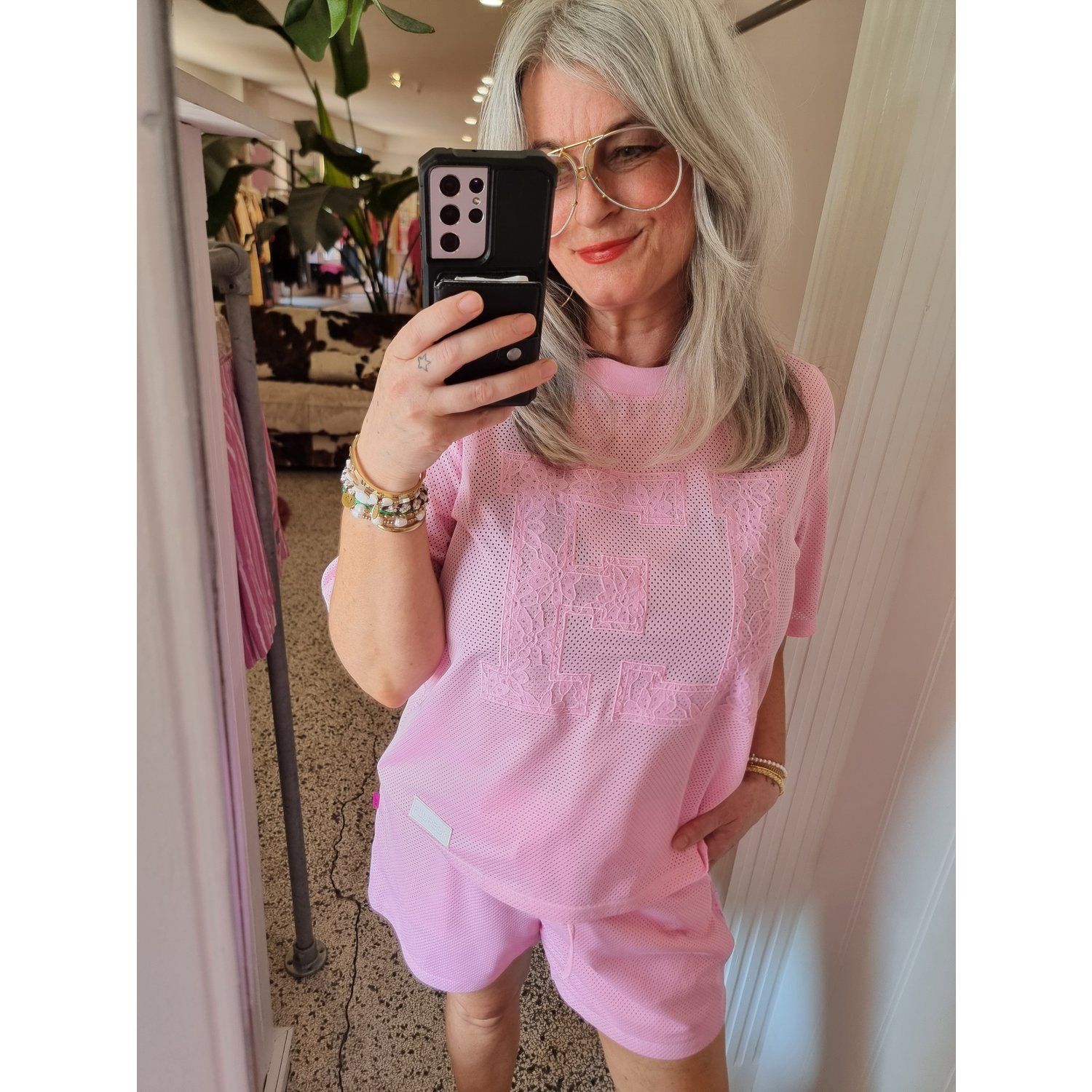 Fluresk Flow T-shirt Roze