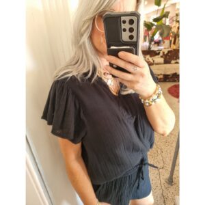 Culture CUPenny Elina Blouse Top Zwart