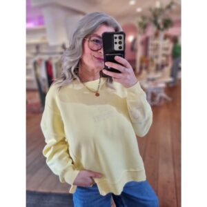 Culture CUangela Charlie Sweater Geel