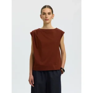 Selected Women SLFCalli Top Mahonie Rood