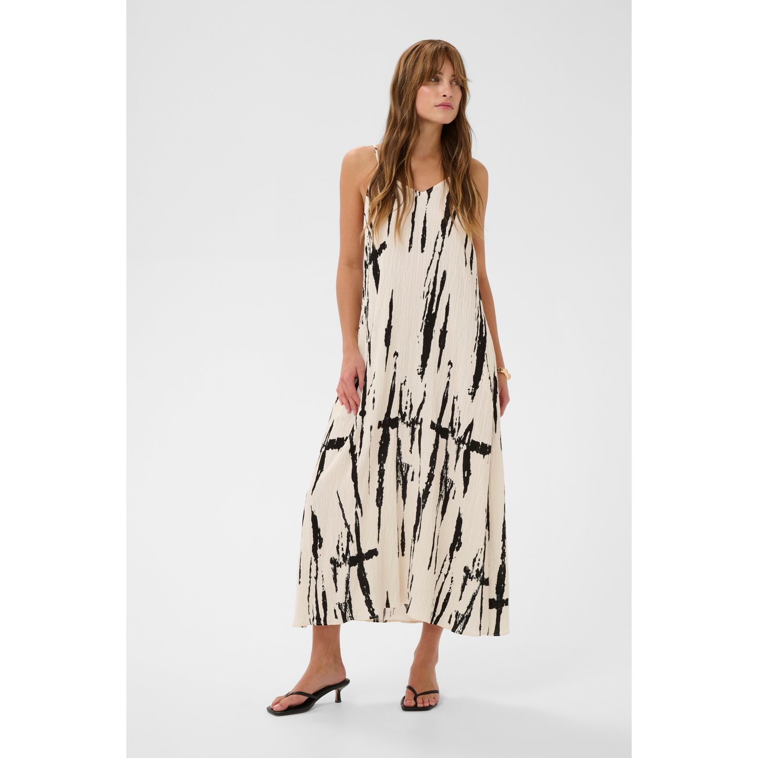 Culture CUOra Strap Dress Zwart Wit - Afbeelding 4