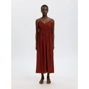 Selected Women SLFJackie Regular Strap Jurk Mahonie Rood