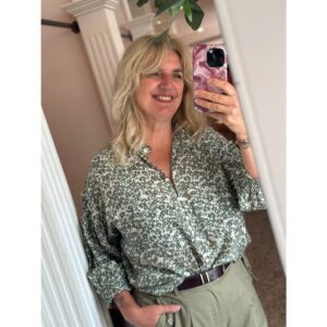 MSCH Copenhagen Serphina Flower Blouse Groen Wit