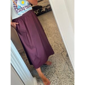 ICHI IHLelaya Midi Skirt Bordeaux