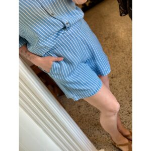 B.young BYKosmo Striped Shorts Licht Blauw