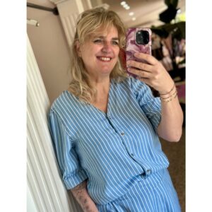 B.young BYKosmo Gestreepte Blouse Licht Blauw