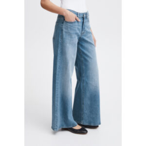 ICHI IhTwiggy Wide Leg Jeans Licht Blauw