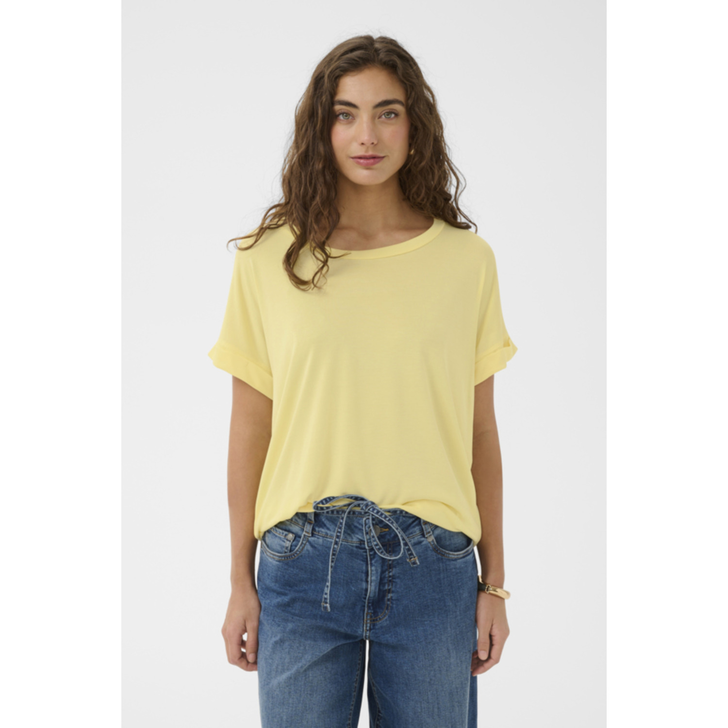 Culture CUKajsa Modal T-shirt Geel - Afbeelding 3