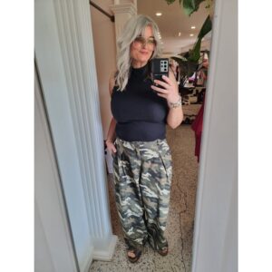 Sisters Point Gaki-PA2 Barrel Pants Camouflage Groen
