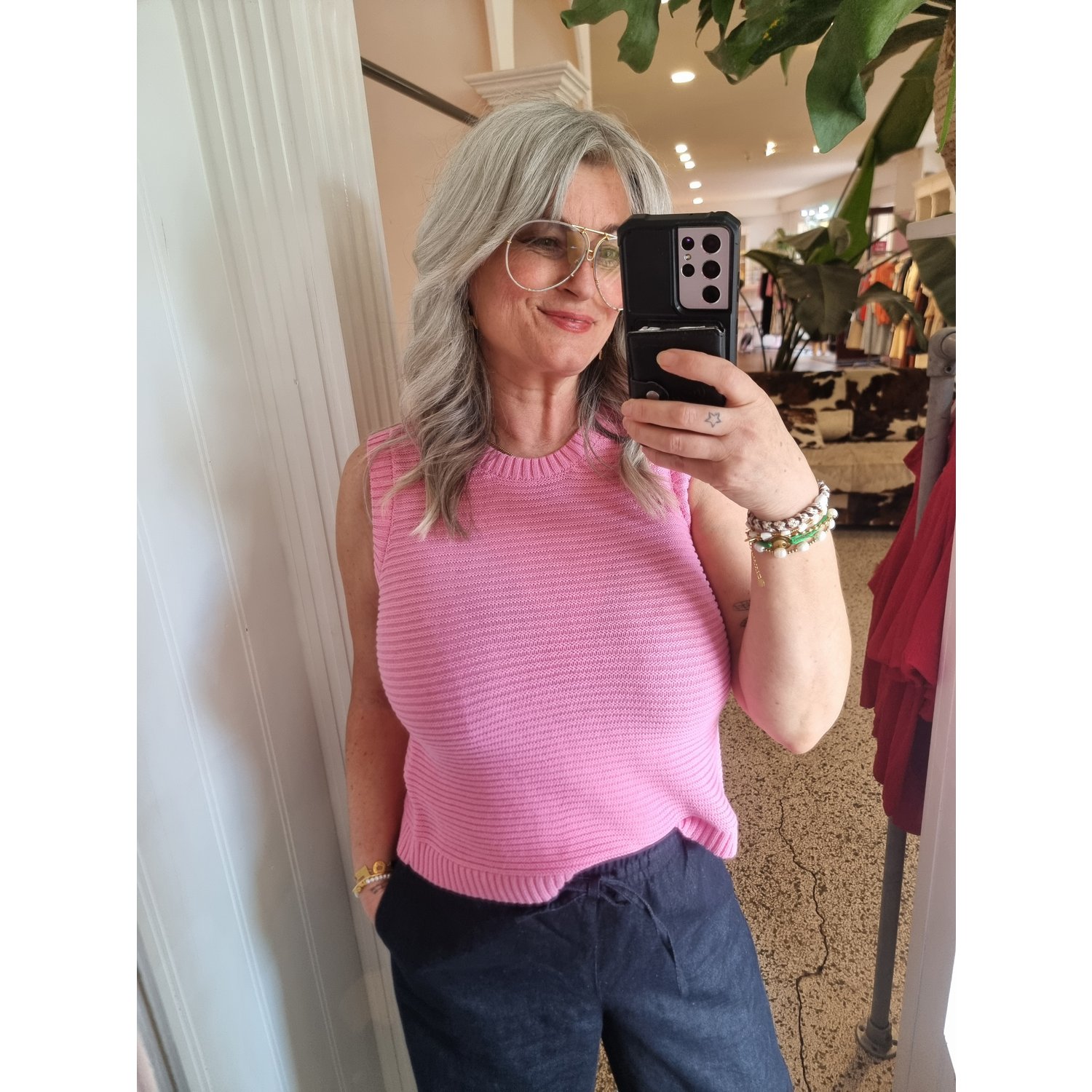 ICHI IHDotties WA Bow Top Roze - Afbeelding 7