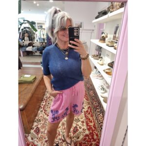 Culture CUAugustine SS Top Navy Blauw