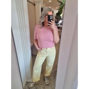 Culture CUBrinnie Barrel Jeans Lemon Geel