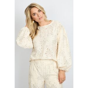 Fluresk Jazmin Flower Blouse Room Wit