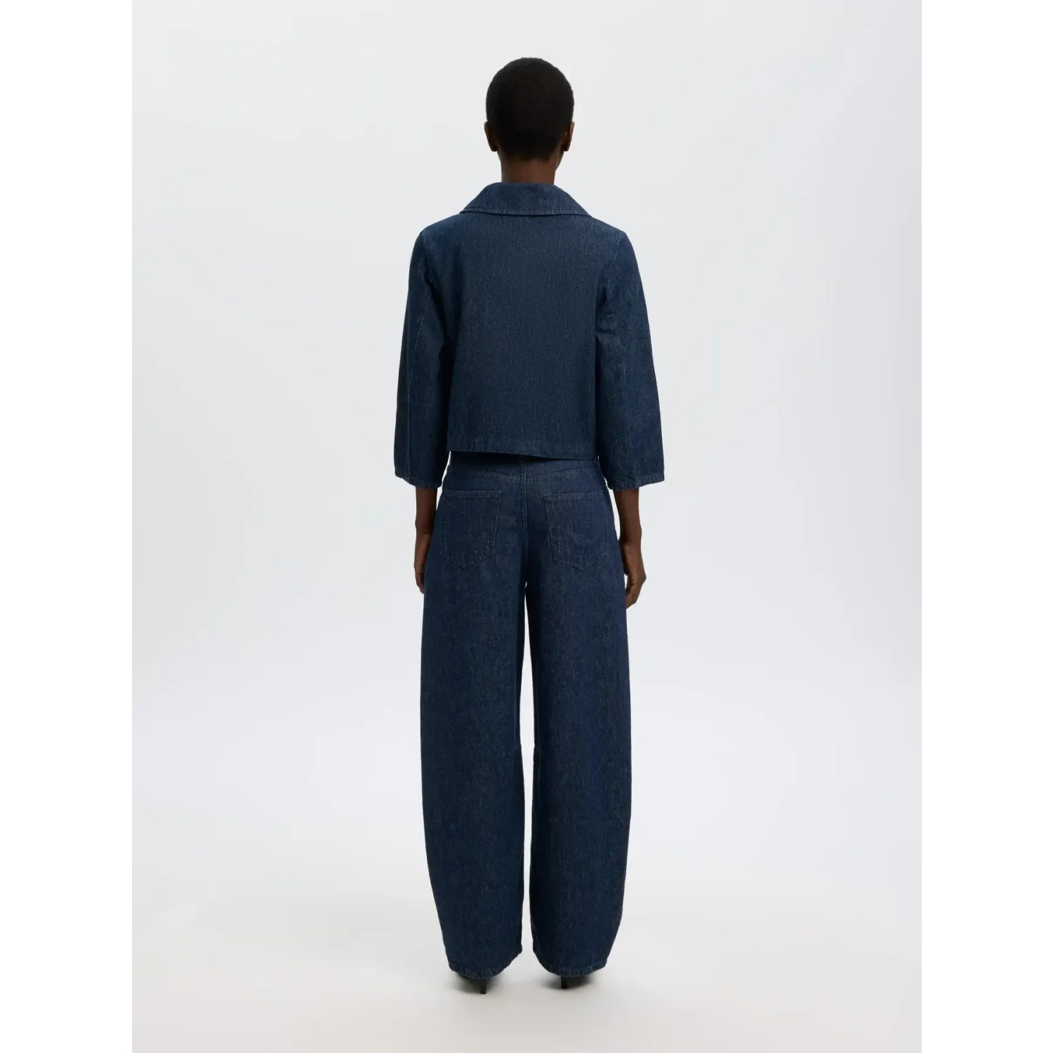 Selected SLFLoose Barrel Hanny MS Jeans Donker Blauw - Afbeelding 4