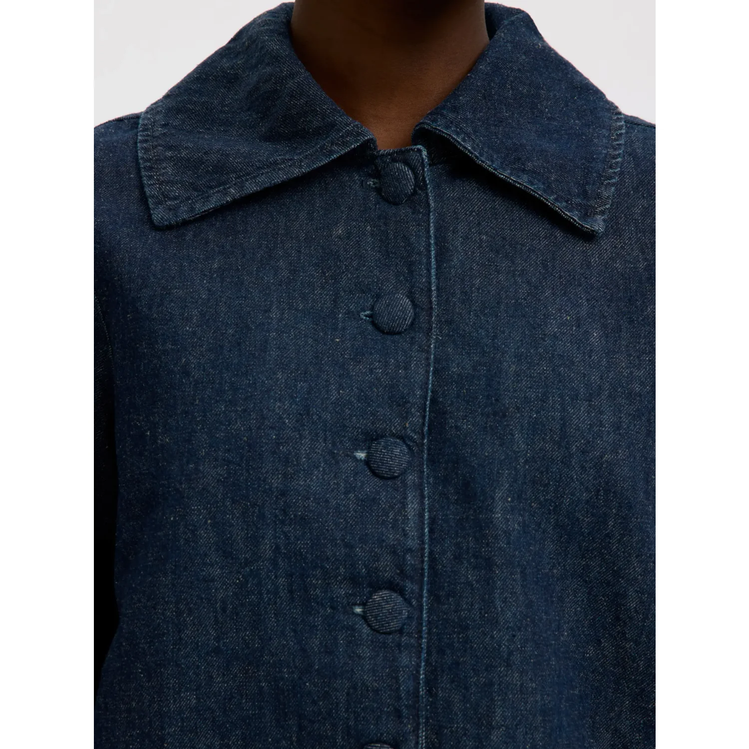 Selected SLFRelaxed Hanny 3/4 Denim Jacket Donker Blauw - Afbeelding 3